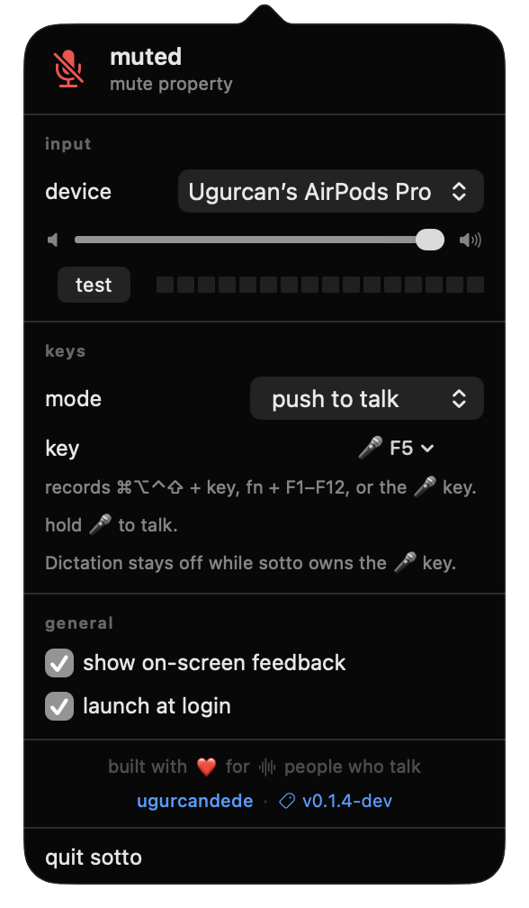 Push to talk