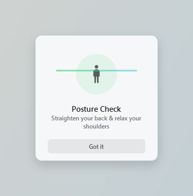 Posture reminder